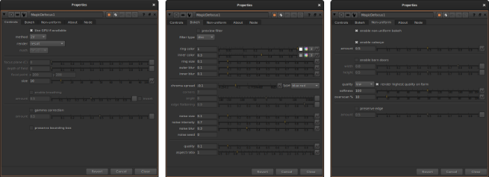 MagicDefocus knobs