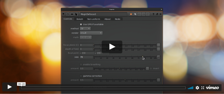 MagicDefocus vimeo thumbnail