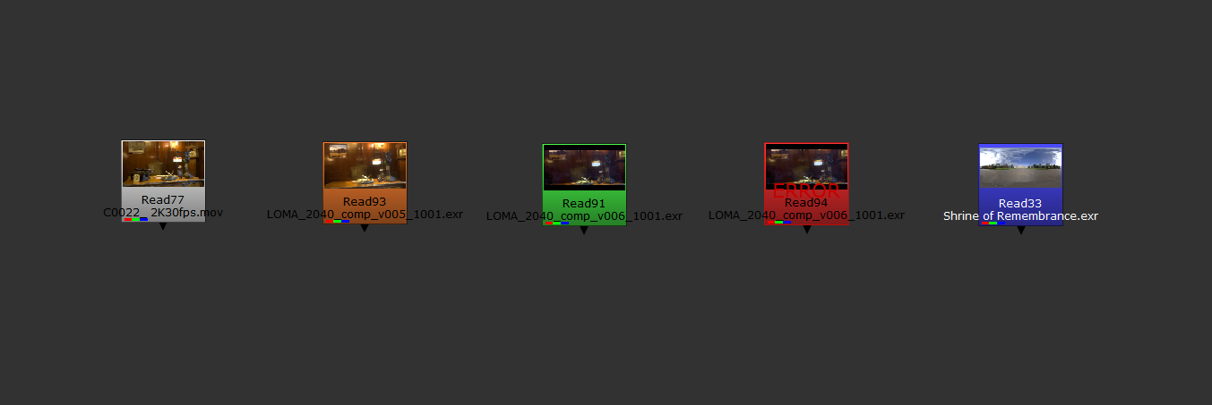 Nodes color preview