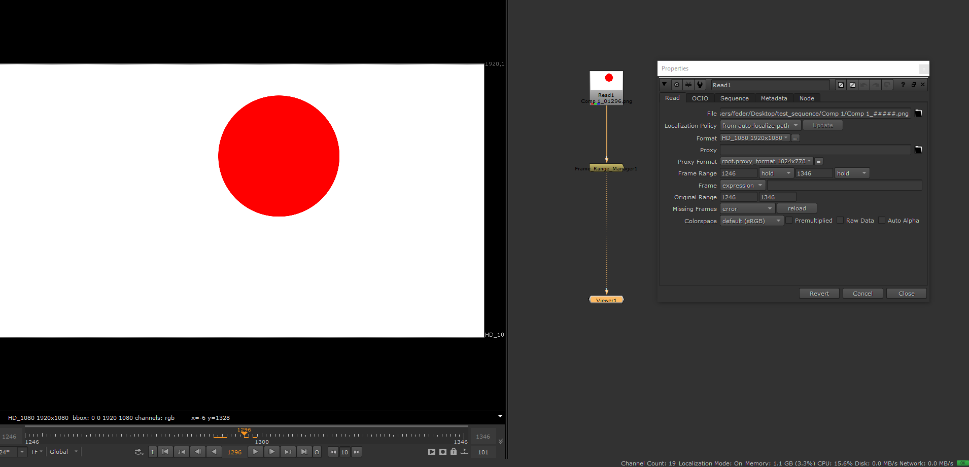 Read node example with original frame range