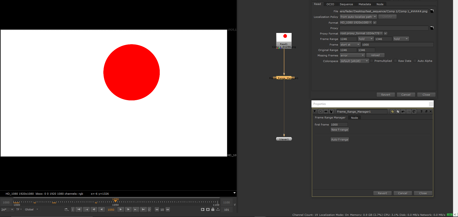 I set a different in point in the frame range manager and it updated the entire project