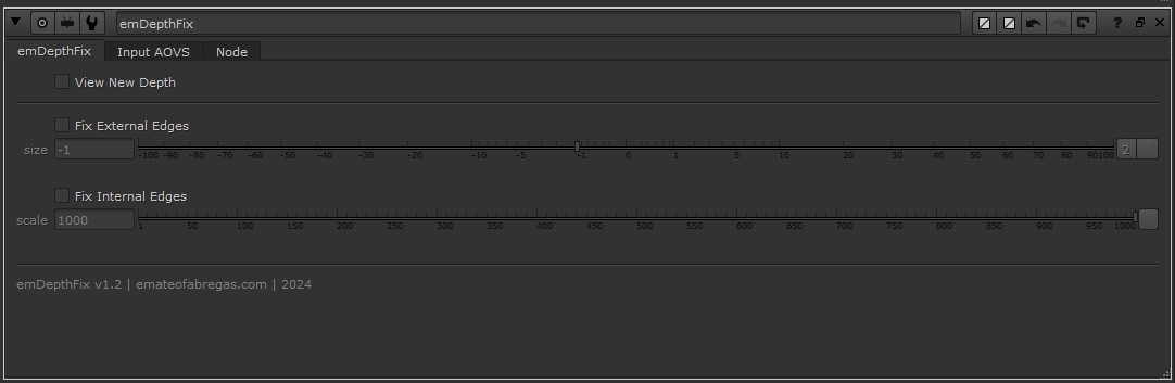 emDepthFix Knobs
