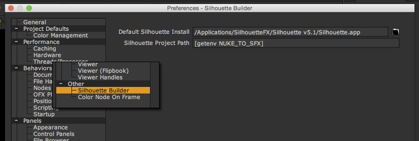 sfx proj build prefs