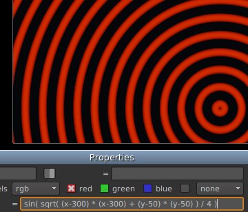15 offset concentric rings