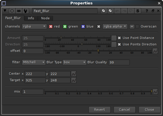 Fast Blur Properties