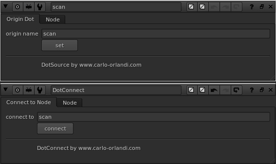 The panels for the origin and destionation dots.